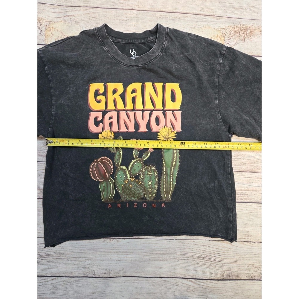 Organic Generation Women's Graphic Print Grand Canyon Tshirt Size XS Acid washed - Picture 4 of 7